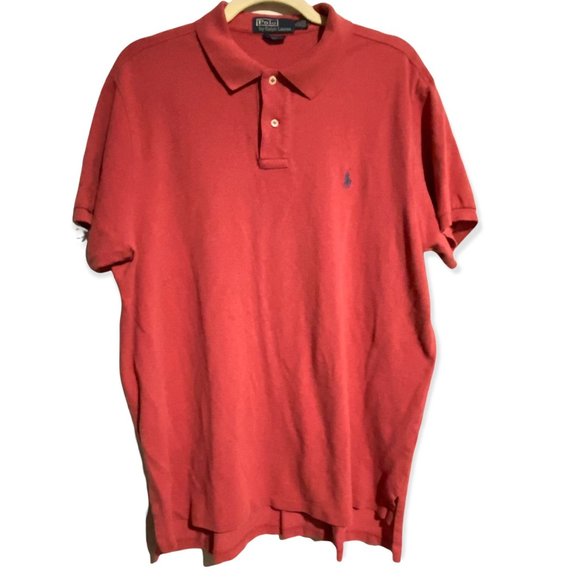 Polo Ralph Lauren, Rust Red Short Sleeved Custom Fit Polo Men's XL - Picture 1 of 4